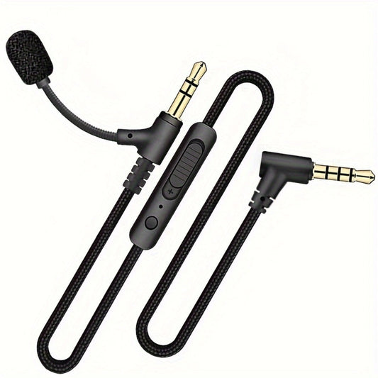 3.5mm AUX Audio Cable with Inline Volume Control, Male to Male Stereo Audio Cord for Car AUX, Headphones, Headset Microphone, Speakers & Home Stereo, Universal Compatibility, Premium Sound Quality