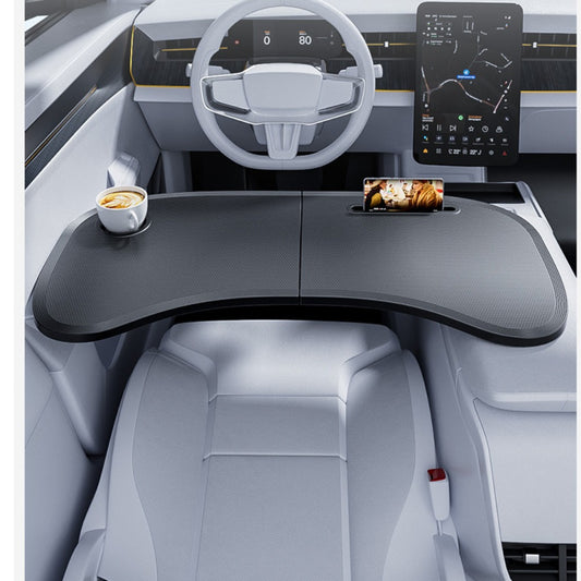 Car Laptop Desk Foldable – Portable Steering Wheel Tray Table | Multi-Function Work & Dining Surface for Car, Truck & SUV | Lightweight Travel Lap Desk