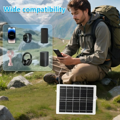 Outdoor Solar Phone Charger 5V USB 2.5A, Portable Solar Charging Panel for Camping Hiking Backpacking