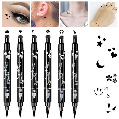 Waterproof Eyeliner Pen Set 6pcs Double-Ended Liquid Eyeliner Kit – Smudge-Proof, Oil-Proof, Long-Lasting Precision Eye Liner Pencil for Women, All-Day Wear, Cat Eye, Holiday Makeup Gift Set