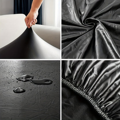 Chair Cover Set of 4 or 6 Stretch PU Leather Dining Slipcovers in Nine Available Color Choices