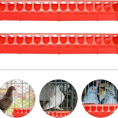 Chicken Feeder and Waterer Set | 18-Hole Anti-Spoil Trough Feeder + Automatic Water Dispenser for Chicks, Brooder & Backyard Poultry – 2-Piece Multi-Hole Bird Feeder Kit