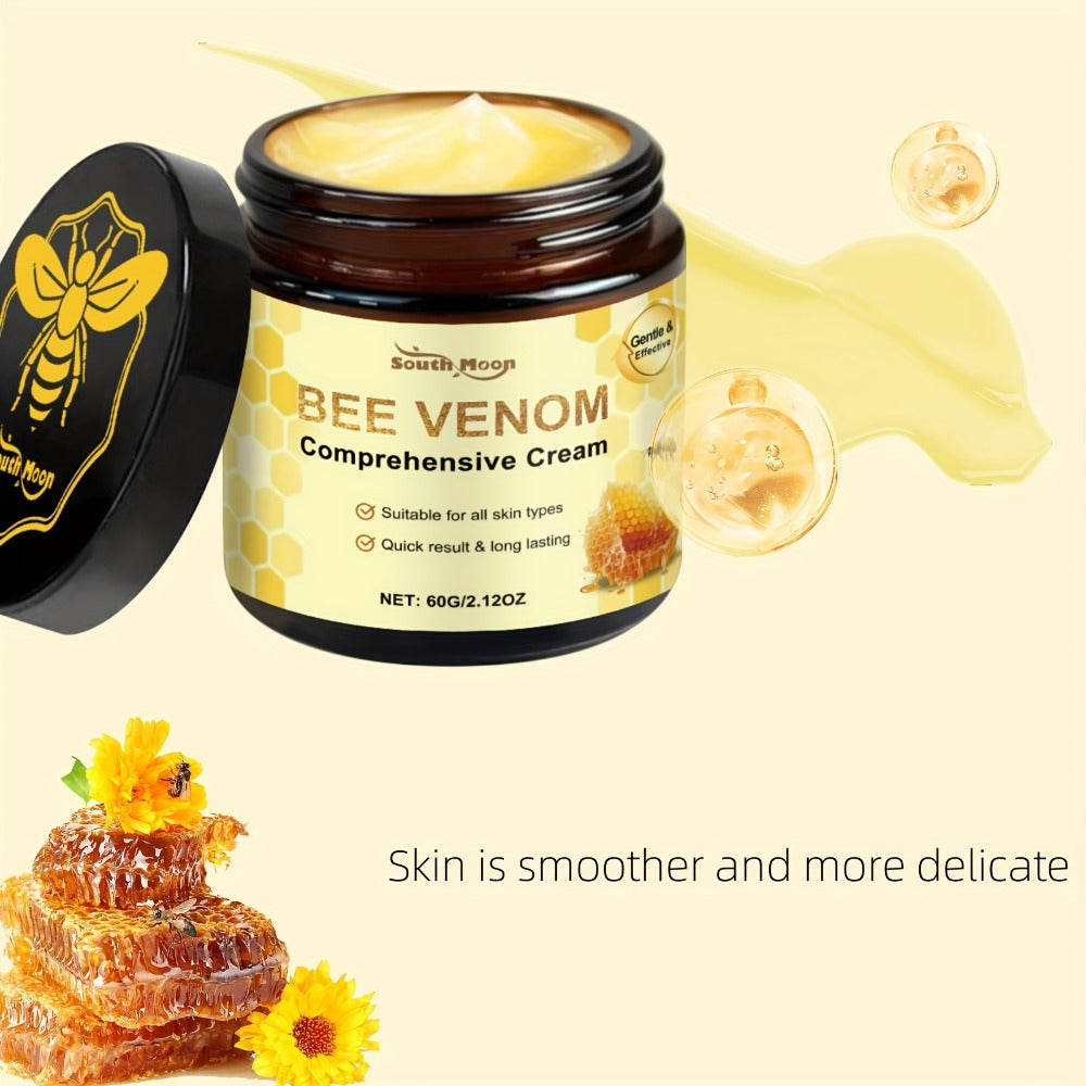 Skincare Set with Hloygi and South Moon Labels, 3 Bee Venom Products Plus Gua Sha Board Accessory
