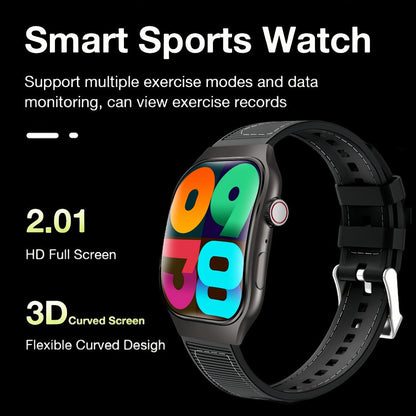 Smartwatch 1.96 Inch Curved HD Display with Bluetooth 5.2 Calling and Fitness Readouts in Three Colors