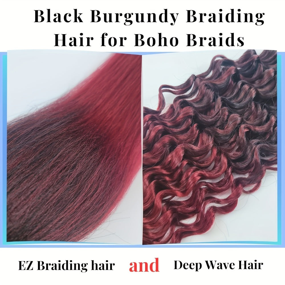Six-Pack Braiding Hair with Deep-Curly Ends in Seven Pictured 26- or 32-Inch Color Options