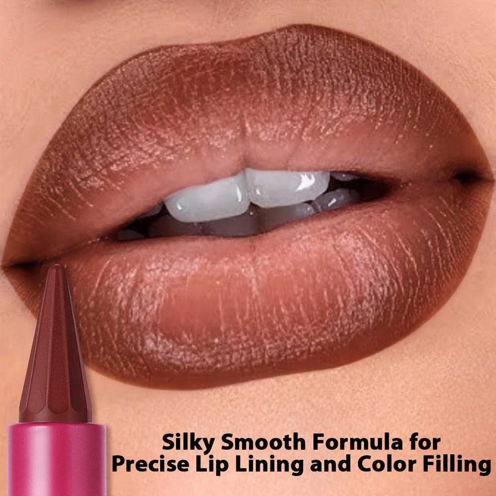 Two-in-One Lip Liner and Lip Oil Duo with Precision Pencil Tip and Gloss Finish for Everyday Makeup
