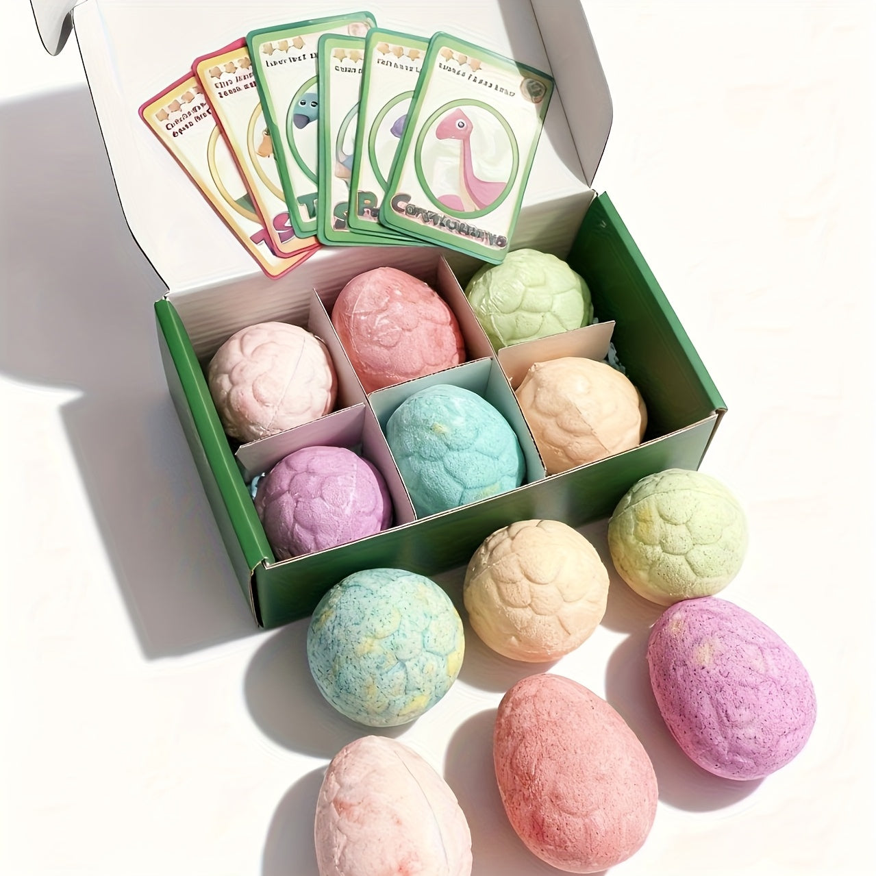Dinosaur Bath Bombs for Kids with Hidden Toy Inside 6 Pack — Fizzy Colorful Bath Balls with Collectible Dino Surprise | Safe for Sensitive Skin | Fun Bath Gift for Boys & Girls Birthday Easter Holiday