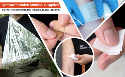 220-Piece First Aid Kit Refill Bag – Emergency Replacement Supplies with Bandages, Gauze & Wound Pads, Portable Refill Set for Home, School & Car, FSA & HSA Eligible
