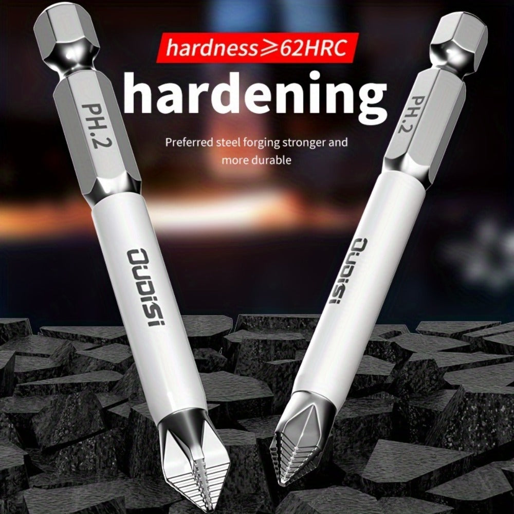 Six-Piece PH2 Magnetic Screwdriver Bit Set in 25, 50, 65, 70, 90 and 150 mm Lengths for Drills and Drivers