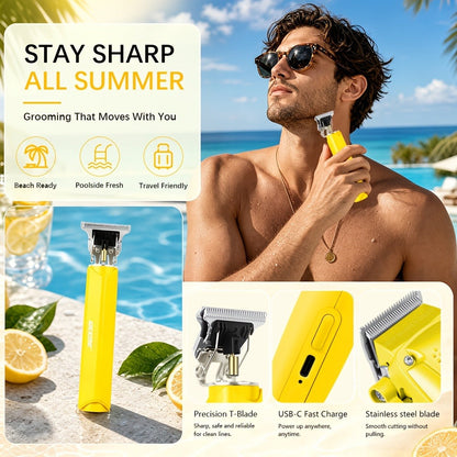 Hair Clippers & Trimmers WEEME Four-Piece Set with Clipper, T-Blade, Foil Shaver, Nose Trimmer and Two Colors