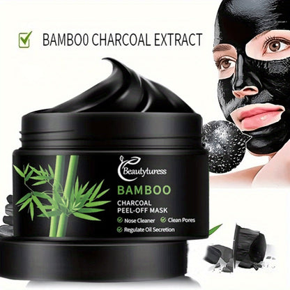Bamboo Charcoal Clay Face Mask Deep Cleansing Pore Minimizing Oil Control Blackhead Remover Hypoallergenic Detox Mask for Men Women Oily Acne Congested All Skin Types
