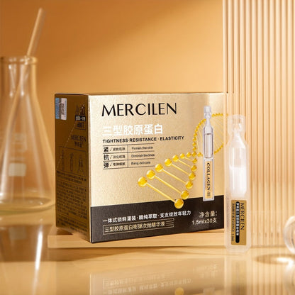 Face Serum Mercilen Plant Squalane and Collagen Type III Ampoule Box with 1.52oz Listed Quantity