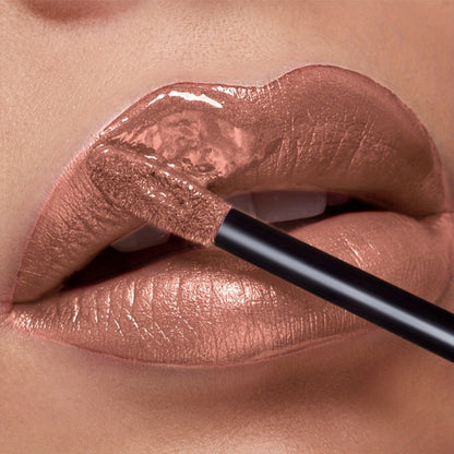 Metallic Shimmer Liquid Lip Color with 22 Numbered Shades, 7.2cm Clear Tube and Wand Applicator