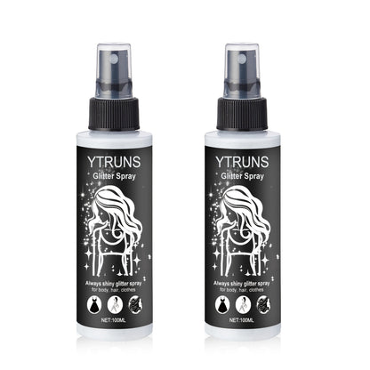 Two- or Three-Piece Body Glitter Spray Set for Hair and Skin in Source-Labeled Pack Options