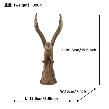 Lifelike Bald Eagle Resin Statue, 15.5-Inch Wildlife Sculpture for Indoor Shelf, Mantel or Tabletop Display