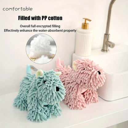 Puppy-Print Microfiber-Style Kitchen Towels in Blue, Gray, Pink or Brown Checkout Colors for Home and Everyday Use