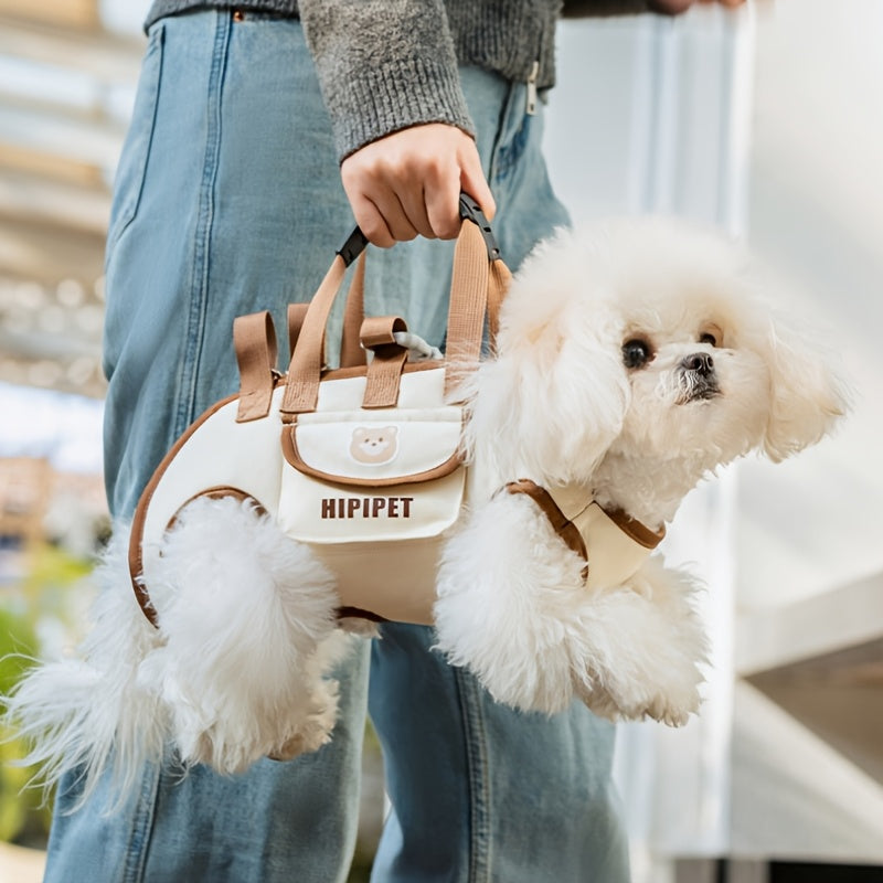 Small Dog Cat Sling Carrier Bag | Breathable Mesh Single Shoulder Pet Carrying Bag, Hands-Free Adjustable Strap, Cute Backpack-Style Tote for Small to Medium Pets, Outdoor Travel & Daily Use, S/M/L