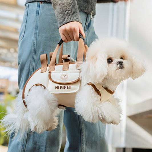 Small Dog Cat Sling Carrier Bag | Breathable Mesh Single Shoulder Pet Carrying Bag, Hands-Free Adjustable Strap, Cute Backpack-Style Tote for Small to Medium Pets, Outdoor Travel & Daily Use, S/M/L