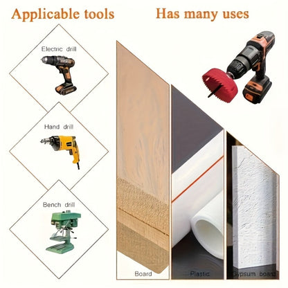 Eight-Piece Hole Saw Kit with 3/4- to 2-1/2-Inch Carbon Steel Cutters, Mandrel and Allen Wrench