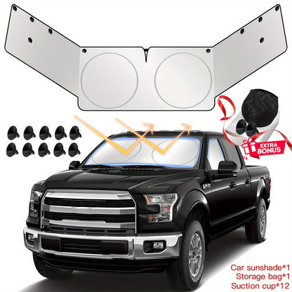 Windshield Sun Shade Universal Front & Side Window Cover UV Heat Block Privacy Protection – Upgraded 2026 Design Large Size Summer Car Accessory