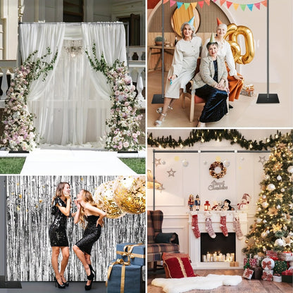 Adjustable Backdrop Stand 10x6.5ft Heavy Duty Metal Background Support System | Photo Studio, Wedding, Birthday Party & Event Photography Stand with Carrying Bag