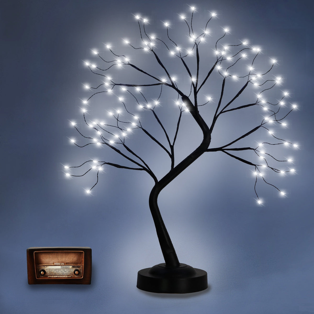 LED Tabletop Tree Light 20 Inch, 108 LED Fairy Lighted Branch Tree Lamp with 8 Lighting Modes & Timer
