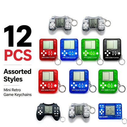 Party Favors Mini Gaming-Controller Keychains in 6-, 12- or 24-Piece Random-Color Packs for Celebrations