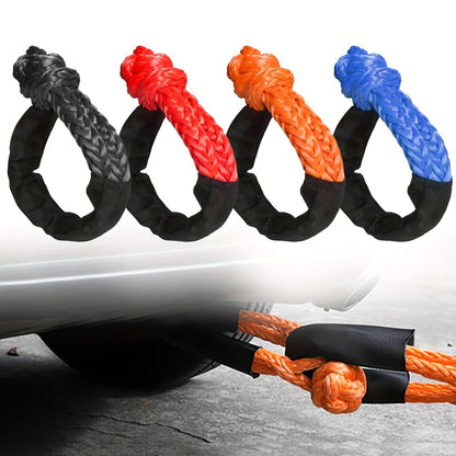 Soft Shackle 41,000 lb Breaking Strength Synthetic UHMWPE Recovery Rope with Protective Sleeve – Heavy Duty Tow Shackle for Off-Road Truck Jeep SUV UTV ATV, 1 & 2 Pack