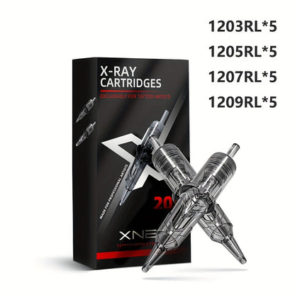 Tattoo Cartridge Needles with XNET X-RAY Label, 20-Piece RL RS or RM Code Combination Packs