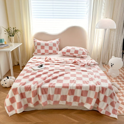 Plaid and Panda Flannel Blanket with Six Design Labels and Four Sizes from 39.37 x 59.06 to 78.74 x 90.55 Inches