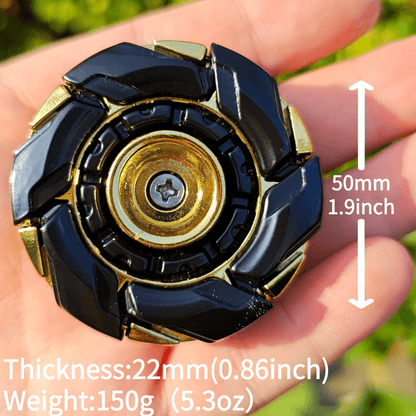 Adult Metal Fidget Spinner with Four Finish Options, 50 mm Diameter, Hex Key and Adjustable Blade Hardware