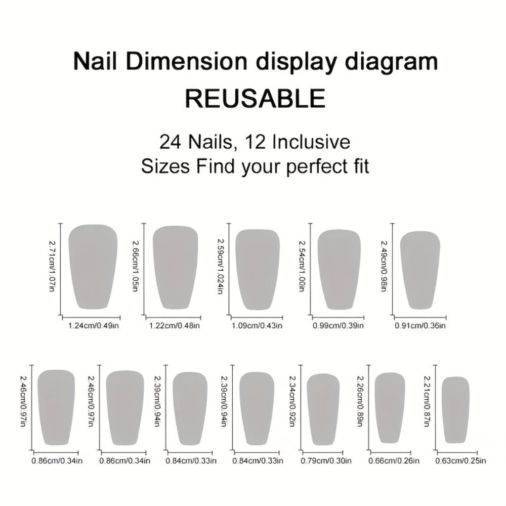 Glossy Full-Cover Nail Art Stickers, 216 Pieces in Nine Packs with Ballet, Leopard, Floral and Butterfly Designs