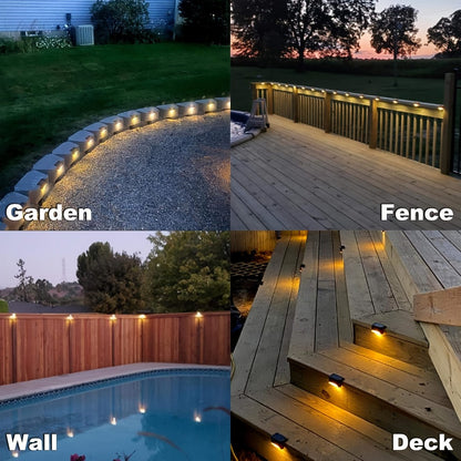 Solar Deck Lights Outdoor 20/30 Pack White LED Step Lights for Stairs Fence Patio Garden Pathway for Garden, Pathway and Patio Lighting