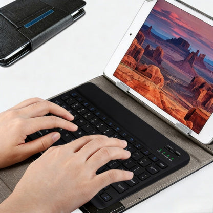 Universal Tablet Case with Wireless Keyboard 10.1 Inch – Removable Bluetooth Keyboard, PU Leather Folio Cover, Built-in Stand, Compatible with iOS Android Windows Tablets, Travel Portable Sleeve