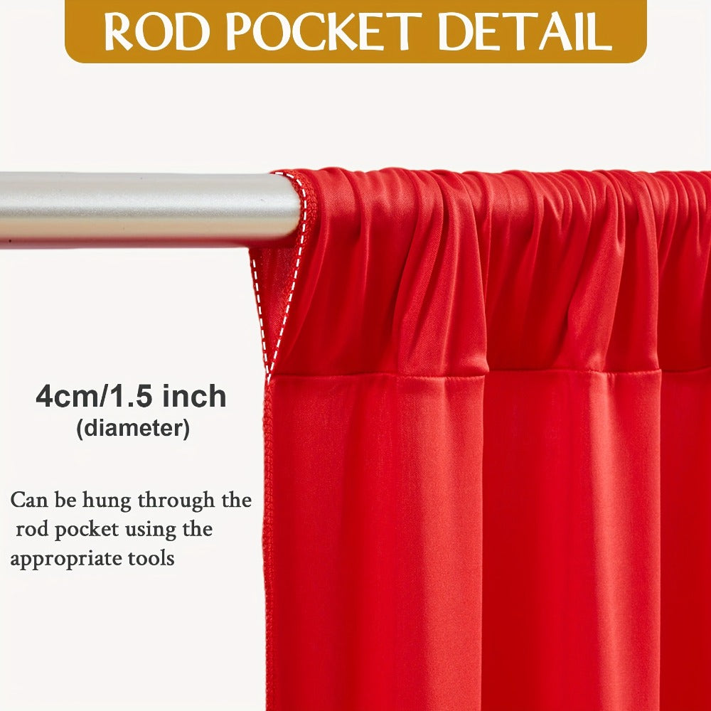 Two-Piece Photography Backdrop Curtain Set, 59 x 118 Inches per Panel, with Rod Pockets and Color Options