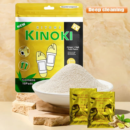 Foot Detox Pads 30 Pack Bamboo Vinegar Ginger Powder Natural Plant Ingredient Deep Cleansing Moisturizing Patches – Overnight Foot Massage Relaxation for Home Office Travel, Self-Care Wellness Gift