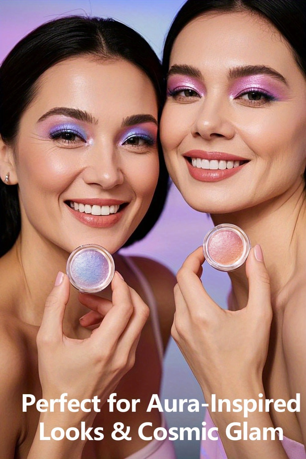 Holographic Glitter Eyeshadow Gel Jelly Shimmer water-resistant extended-wear Indigo Twilight Purple Blue Gradient Eye Makeup for Party
