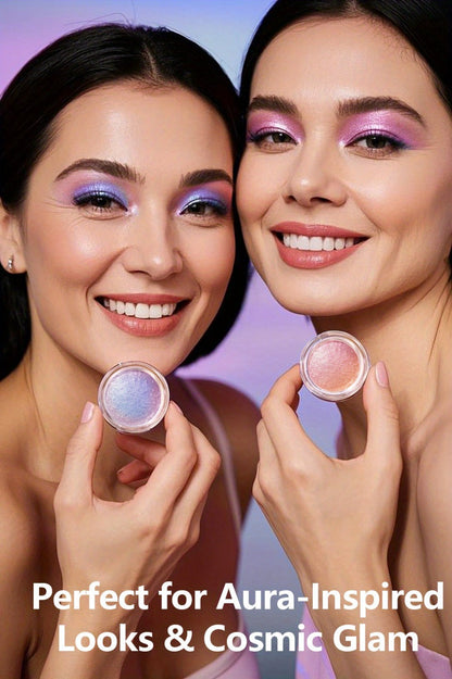 Holographic Glitter Eyeshadow Gel Jelly Shimmer water-resistant extended-wear Indigo Twilight Purple Blue Gradient Eye Makeup for Party