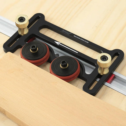Feather Board Roller Guide for Table Saw – Aluminum Alloy One-Way Safety Stock Feeder with T-Track Mount, Anti-Kickback Woodworking Press Guide Tool