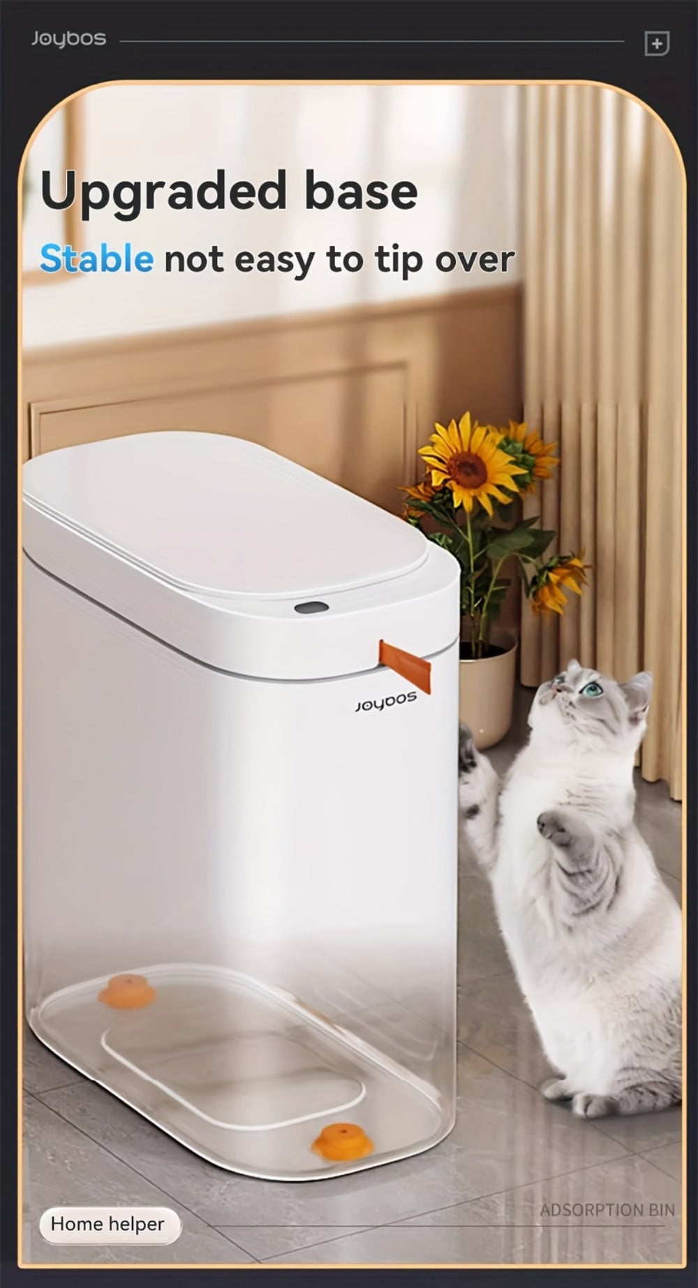 Sensor Trash Can Self-Emptying 3.8 Gallon with Drawstring Bags - Hands Free Infrared Smart for Home Cooking, Dining and Outdoor Meals