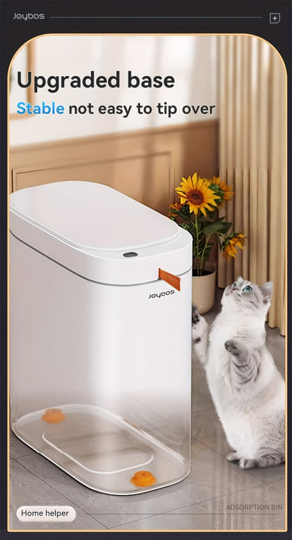 Sensor Trash Can Self-Emptying 3.8 Gallon with Drawstring Bags - Hands Free Infrared Smart for Home Cooking, Dining and Outdoor Meals