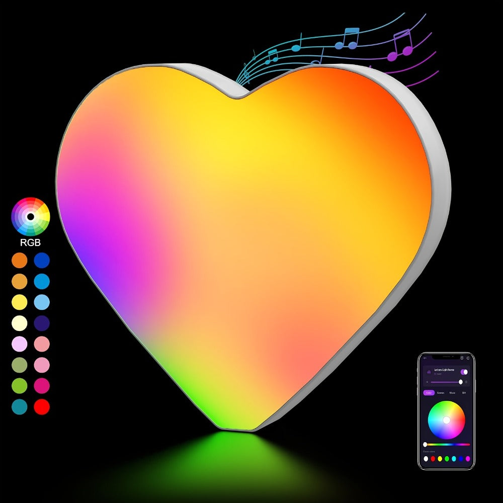 RGB LED Letter and Number Light with 38 Checkout Shapes, USB Power, App Control and Music Sync
