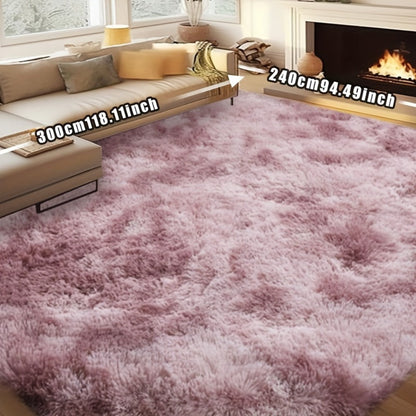 Rectangular Shaggy Area Rug with Four Color Labels and 24 x 35.8-Inch to 94.49 x 118.11-Inch Sizes