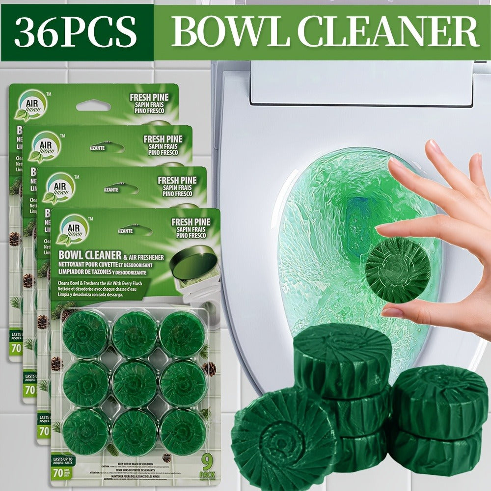 Mesh-Wrapped Toilet Bowl Cleaner Tablets in Fresh Linen, Lavender, Pine or Mixed 9- and 36-Pack Options