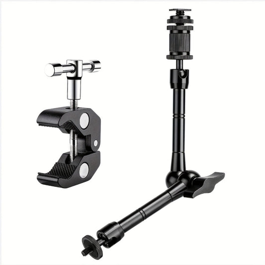 Magic Arm 11 Inch Friction Articulating with Super Clamp – Camera Arm for DSLR, LCD Monitor, LED Light, Photo Studio, Streaming & Outdoor Camping Fishing Mount
