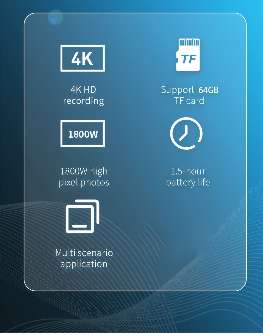 Dark-Lens Camera Glasses with A31, A33 and S36 Frame Models and Optional 64GB Card Bundles