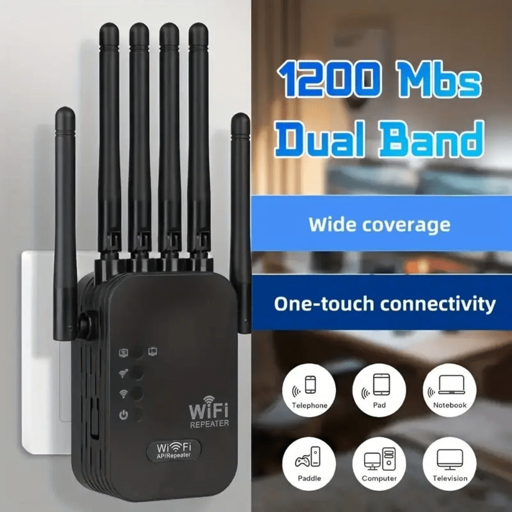 Wall-Piercing WiFi 6 Extender with 6 Antennas, Portable Wide Coverage Repeater, Stable Connection for Home Office Coffee Shop Co-Working Space, All Smart Routers Compatible, Multiple Editions
