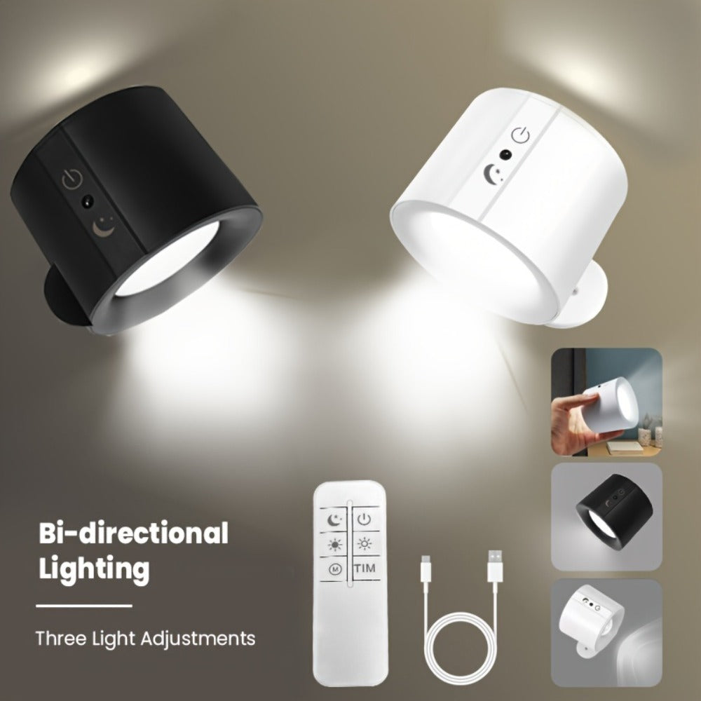 Rechargeable Magnetic LED Wall Sconce 360° Rotatable for an Everyday Personal Care Routine