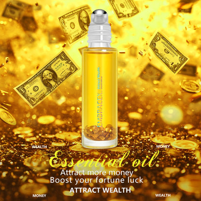 Golden Aromatic Fragrance Oil in 0.68 fl oz Roll-On Bottle with Gold Cap and Silver Applicator