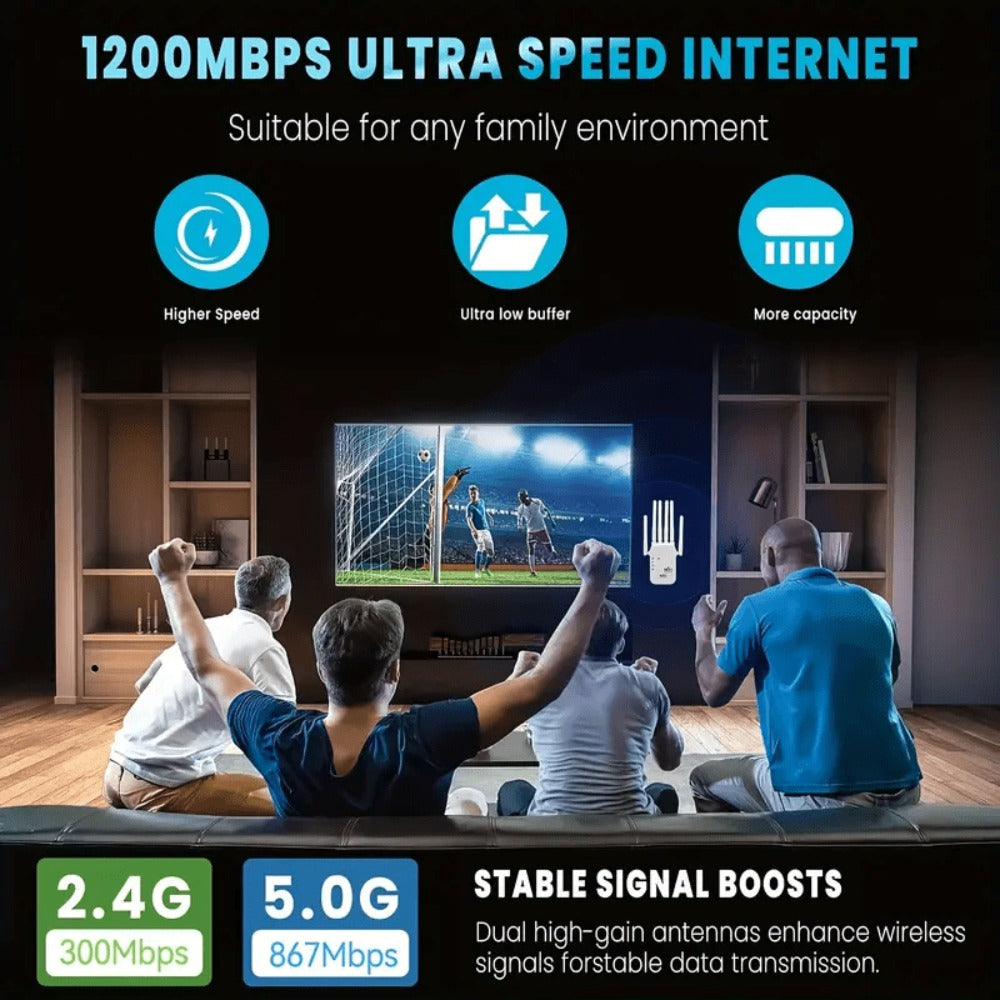 Wall-Piercing WiFi 6 Extender with 6 Antennas, Portable Wide Coverage Repeater, Stable Connection for Home Office Coffee Shop Co-Working Space, All Smart Routers Compatible, Multiple Editions